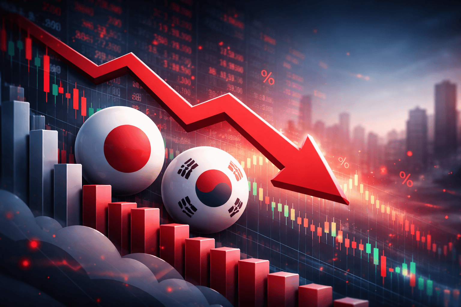 Japanese and South Korean Stocks Open Lower at Start of Monday Trading