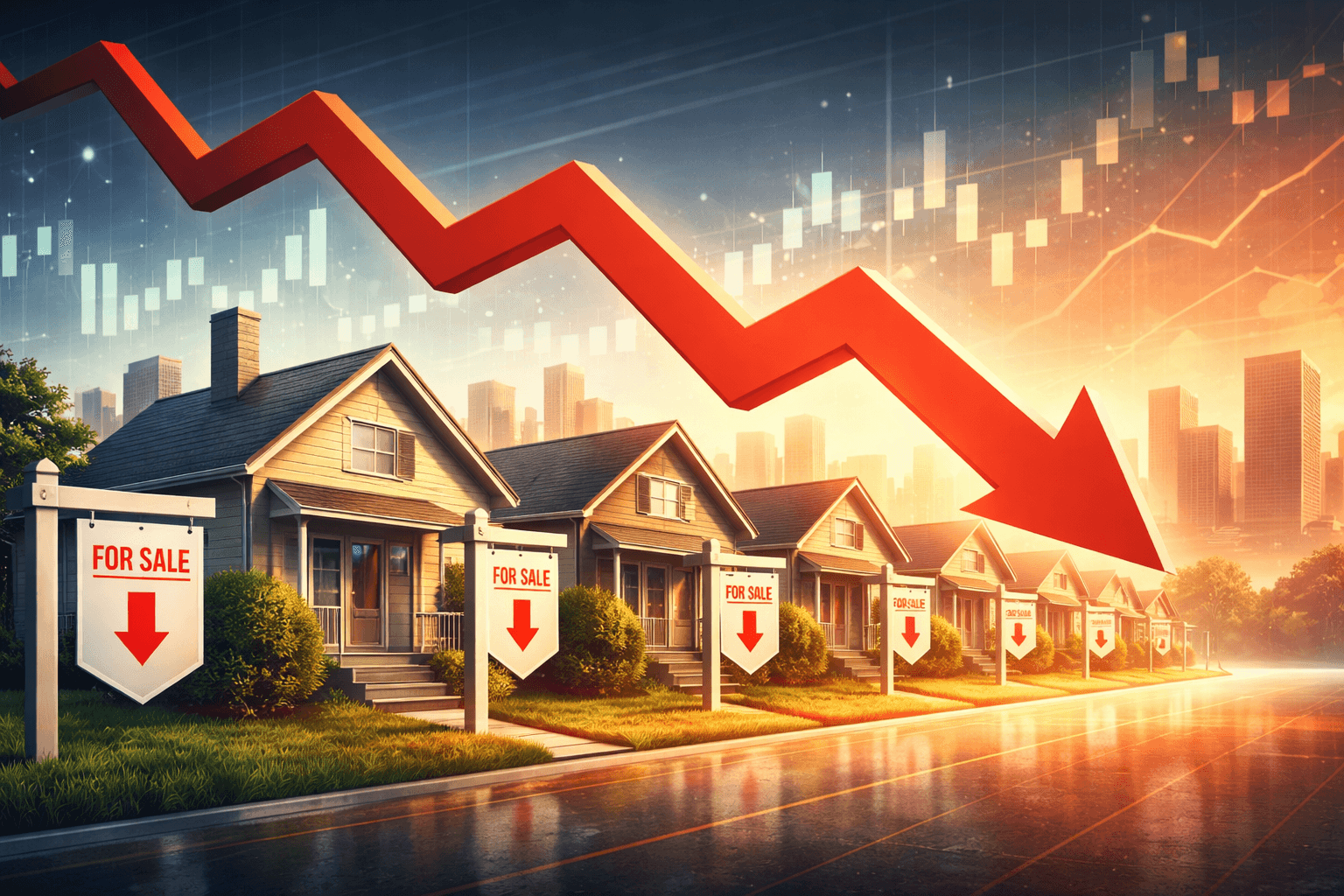 U.S. Home Sellers Cut Asking Prices at Record February Pace