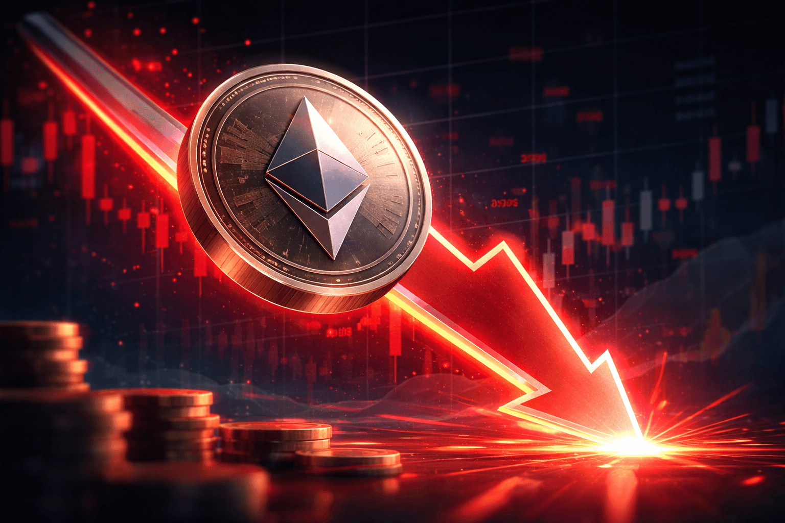 Ethereum Falls Below 2,300 USDT, Trades at 2,299.22 USDT