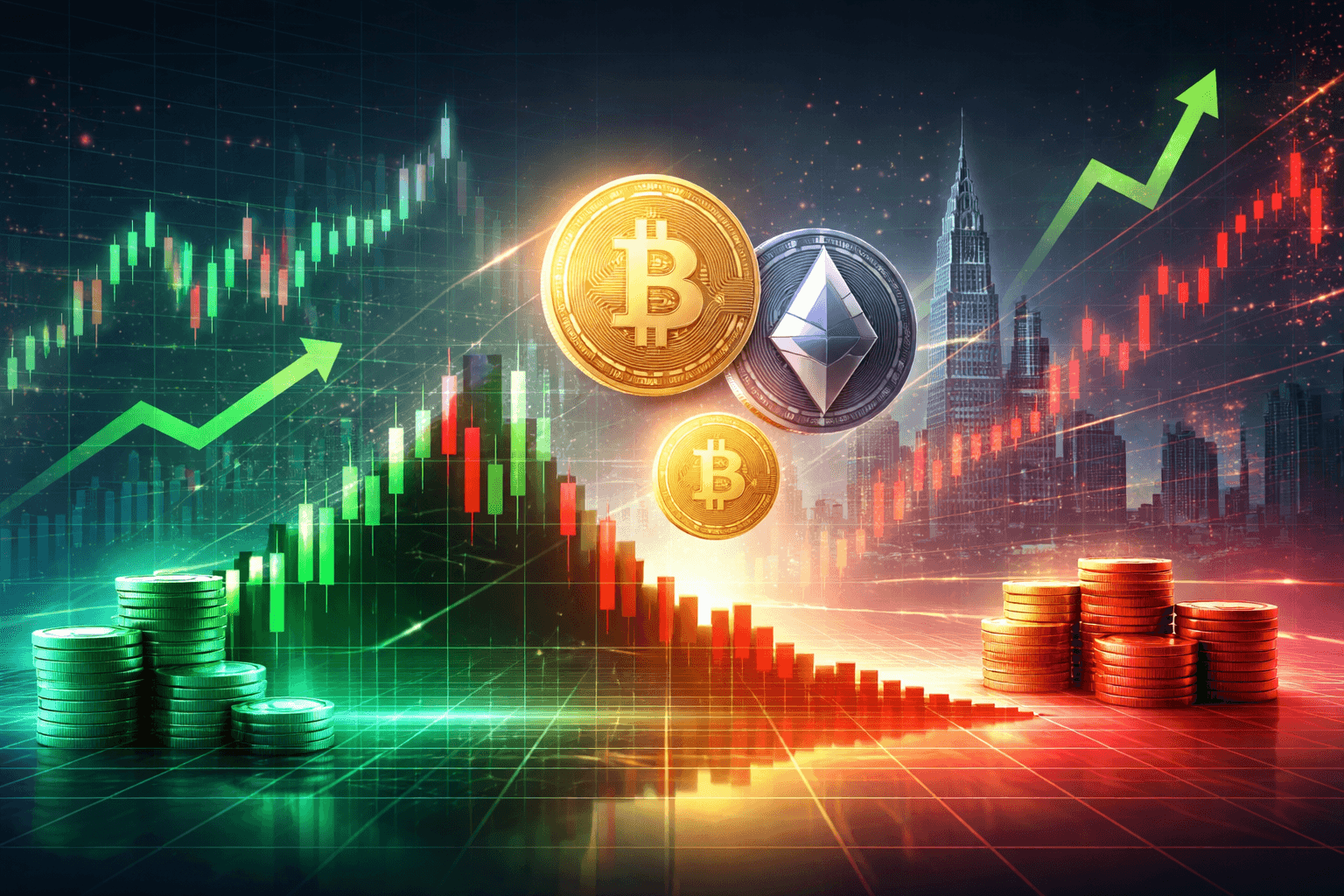 U.S. Stocks Rise While Crypto-Related Shares Show Mixed Performance