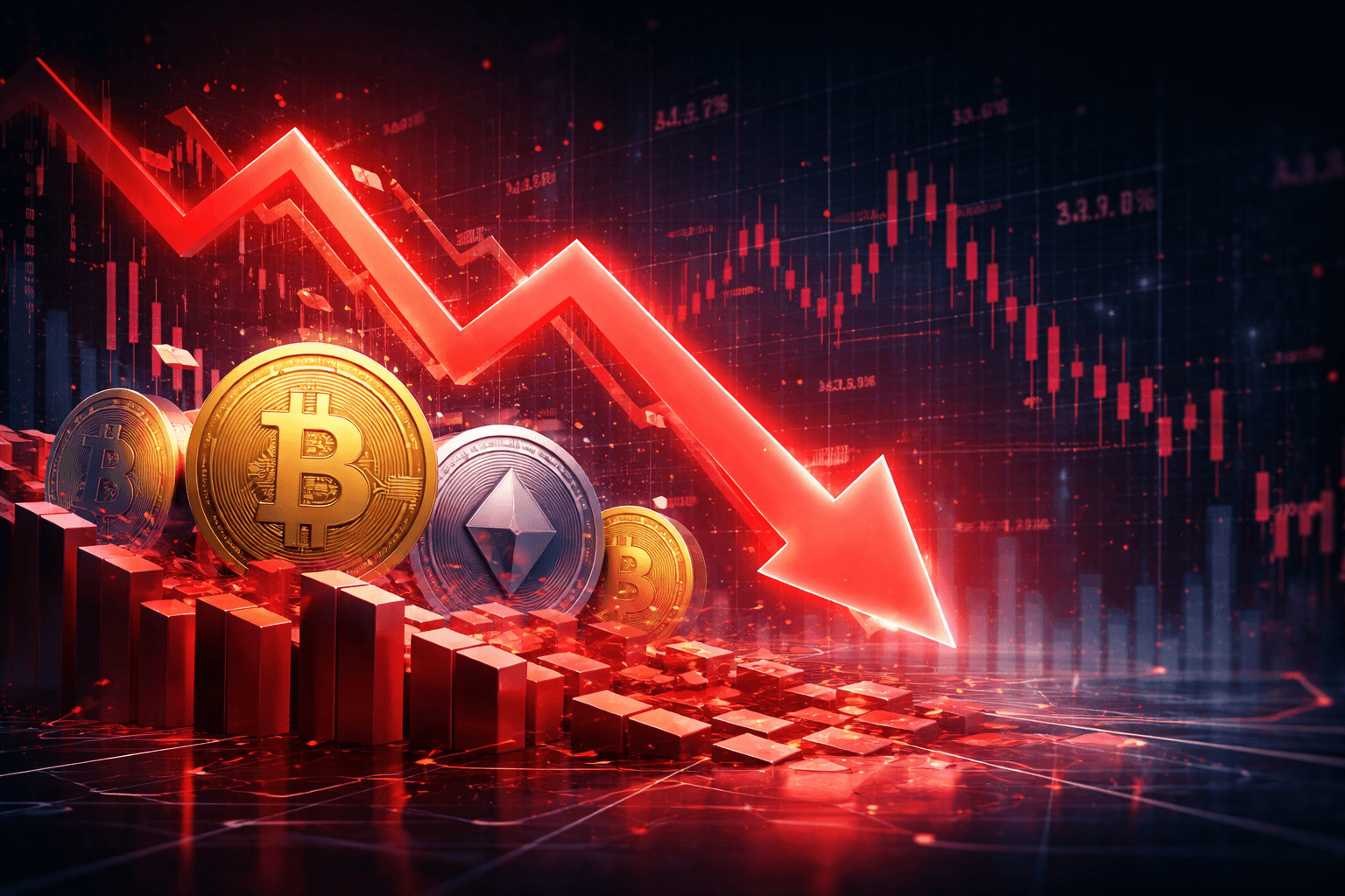 CoinGeckoによると、仮想通貨の時価総額は第1四半期に20.4%減の$2.4 trillion