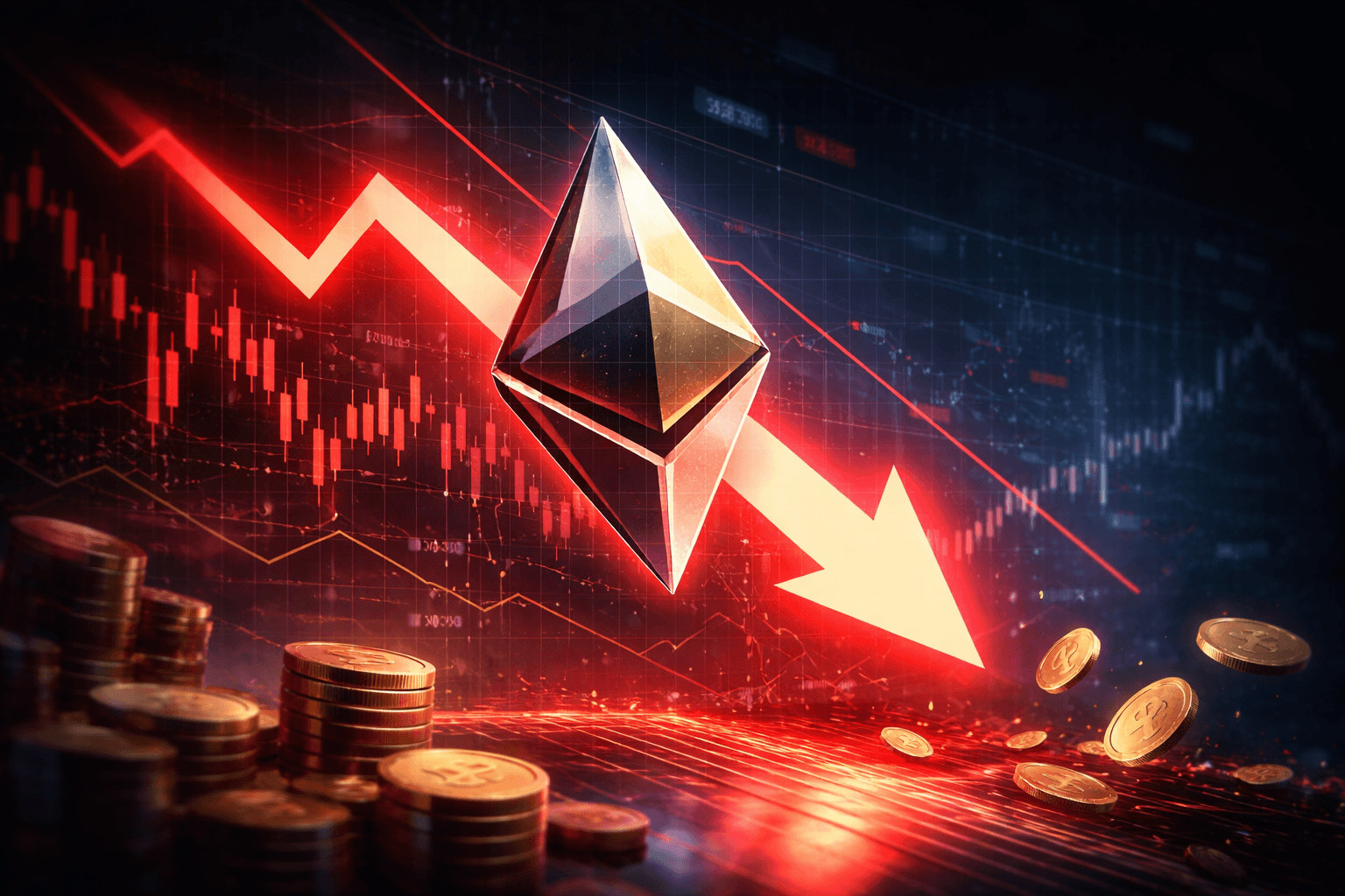 Ethereum Falls Below $2,300 as OKX Data Shows 2.71% Daily Drop