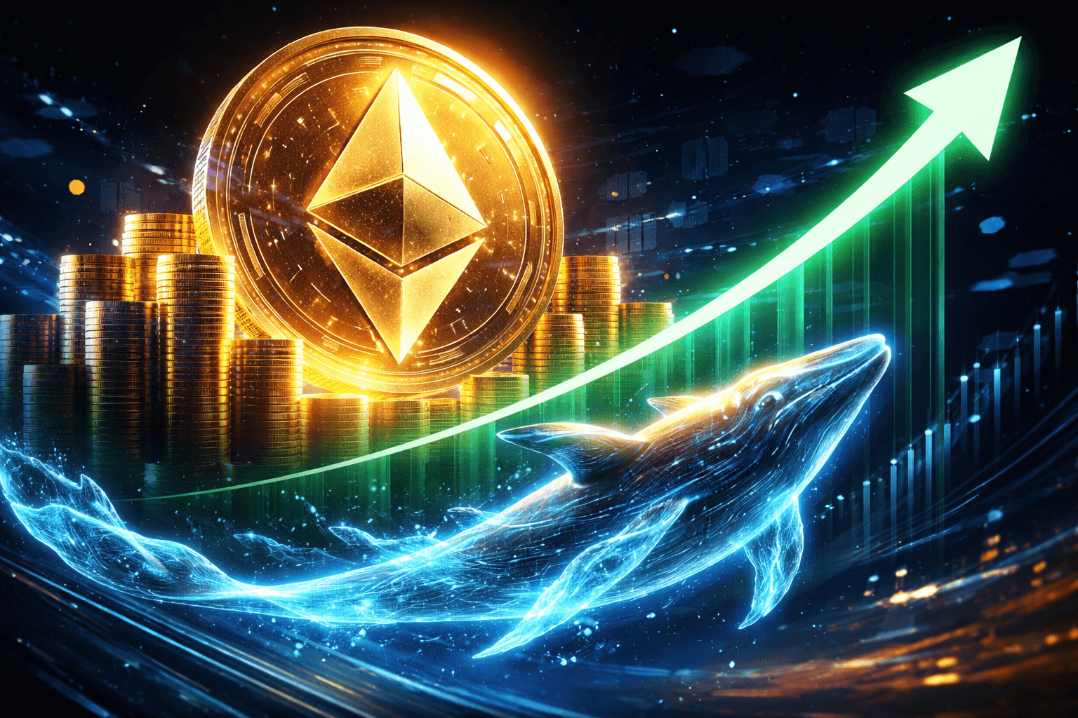 レバレッジをかけたクジラが参入、Hyperliquidで906万ドル相当のイーサリアムを15倍ロング