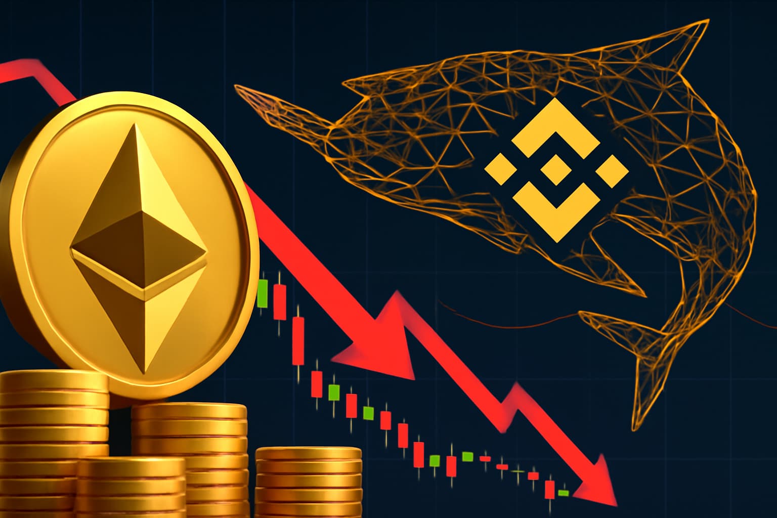 イーサリアムのクジラ、ETHで$9.03 Millionをバイナンスへ送金　レバレッジショートを維持