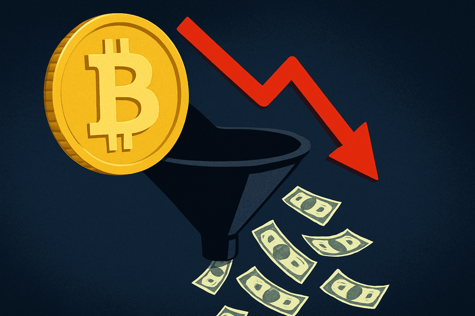 Bitcoin Falls to One-Month Low as U.S.-Listed Spot Bitcoin ETFs Record More Than $1.25 Billion in Weekly Outflows