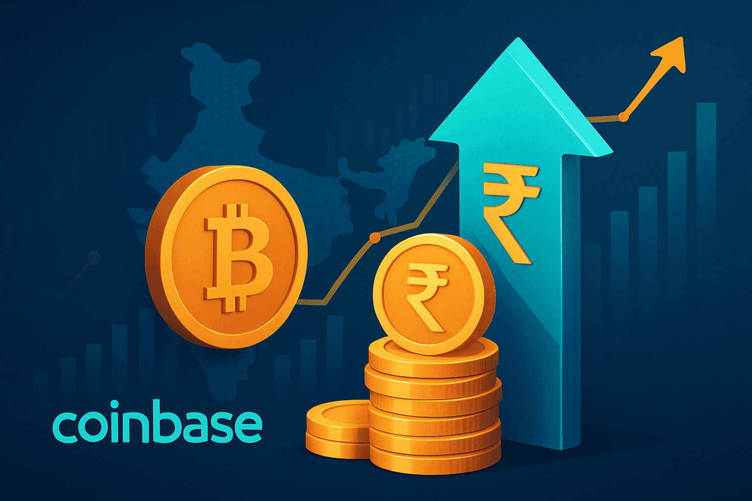 コインベース、インドで個人の仮想通貨トレーダー向けにインドルピー決済網を導入