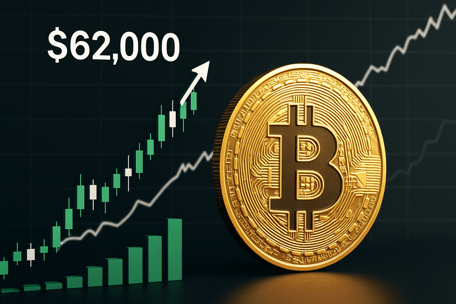 Crypto-linked U.S. stocks rise as Bitcoin tops $62,000