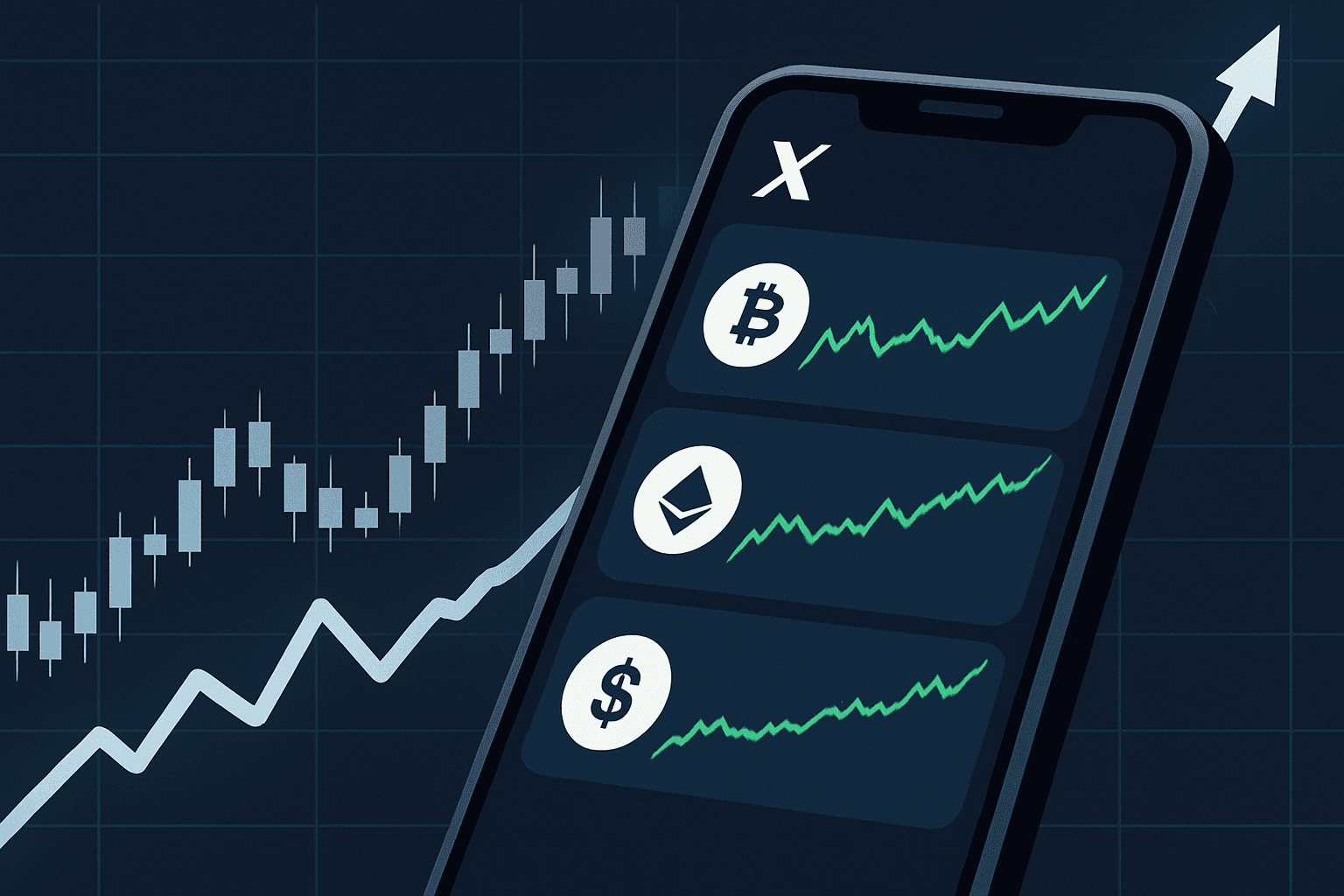 X adds Big Charts for crypto and stock tickers on timeline