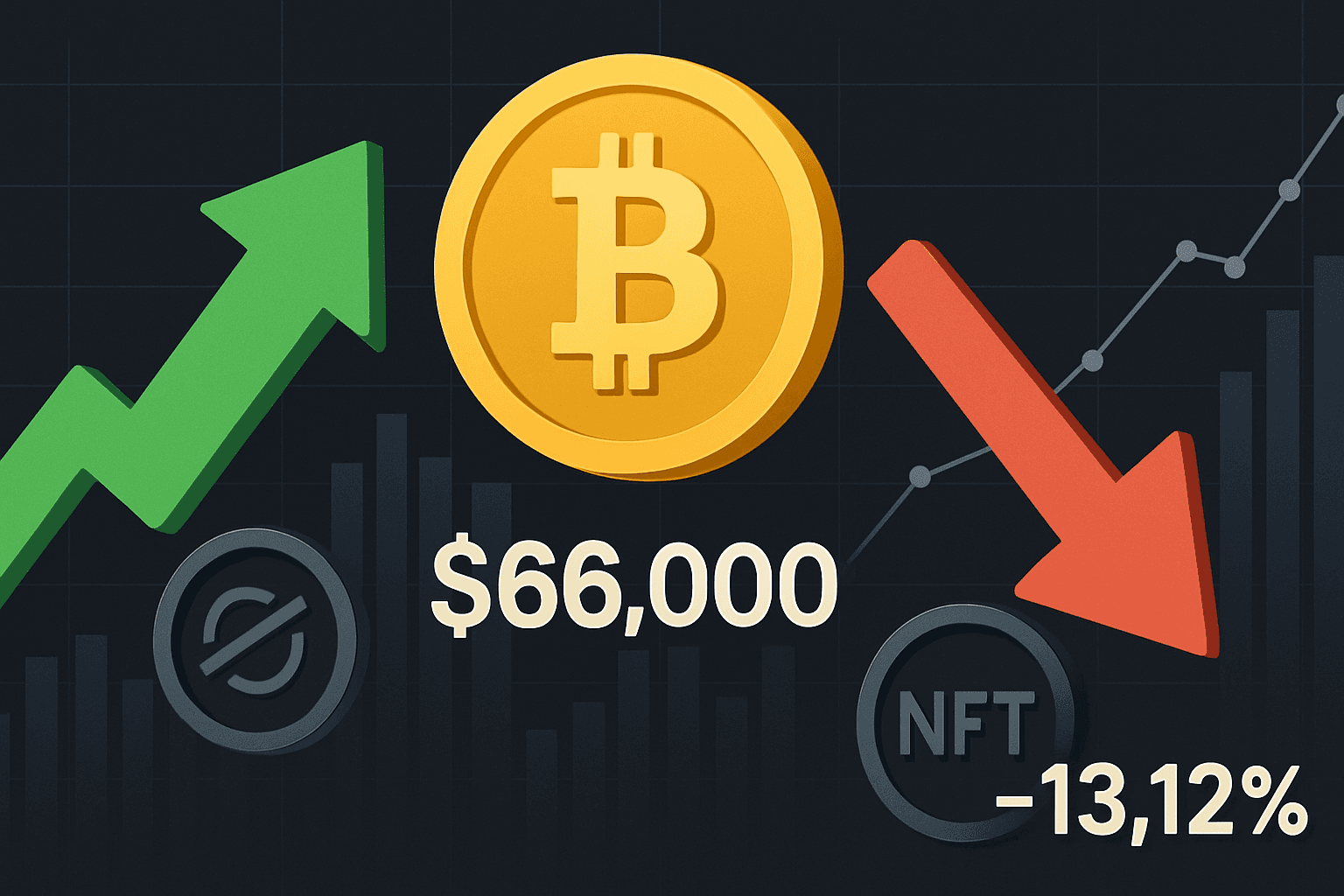 PayFi leads crypto sector gains as Bitcoin tops $66,000, NFT sector drops 13.12%