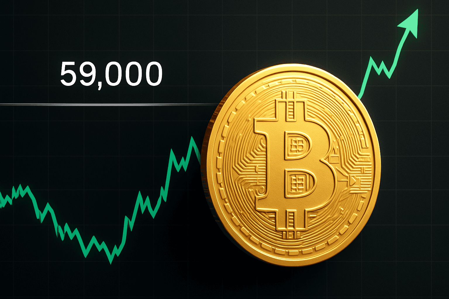 Bitcoin rebounds above 59,000 USDT as 24-hour loss narrows to 1.41%