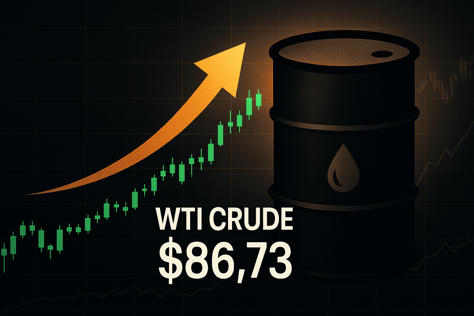 WTI crude climbs 2% intraday to $86.73 a barrel