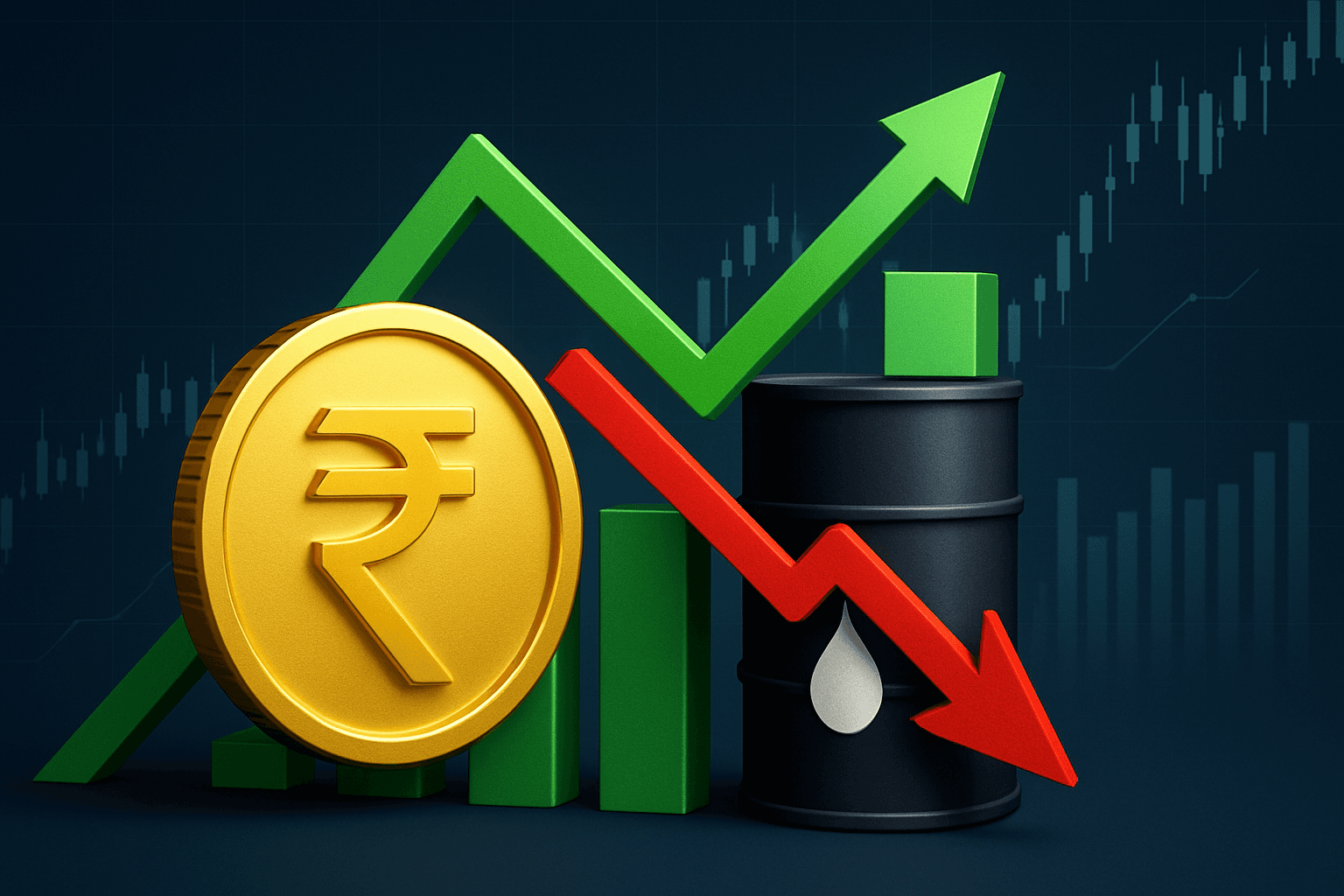 Indian rupee seen opening stronger as Brent drops 4% and inflows swell