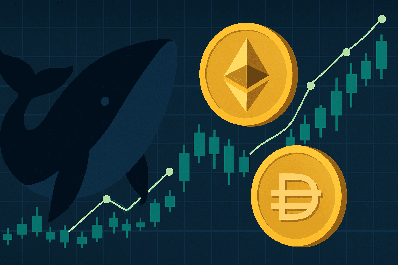 Whale buys 18,030 ETH for 35.85 million DAI at $1,988 average