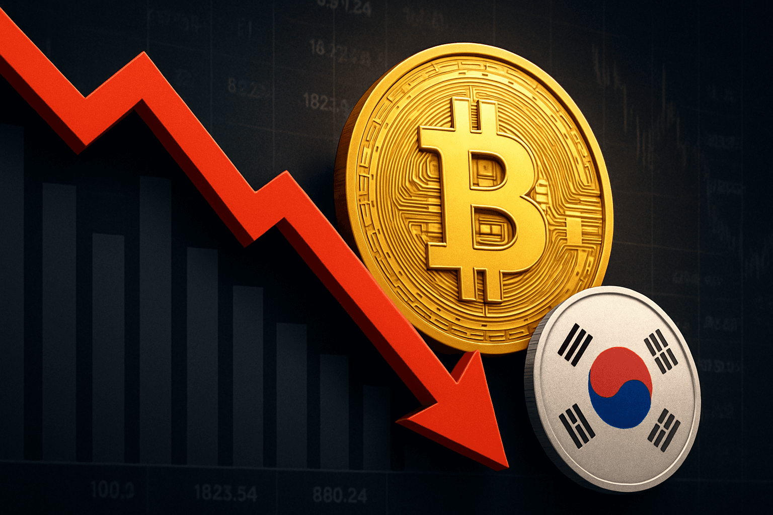 South Korea crypto trading volume drops 54.6% in first half