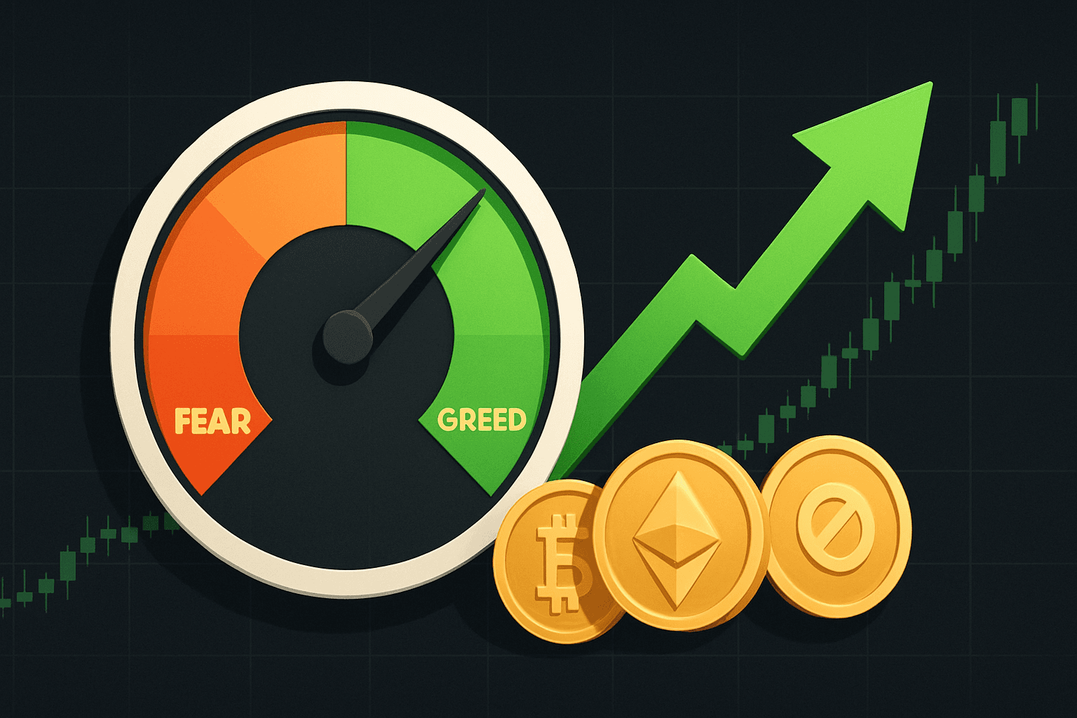 Crypto Fear and Greed Index rises to 62 as Solana and major tokens rally