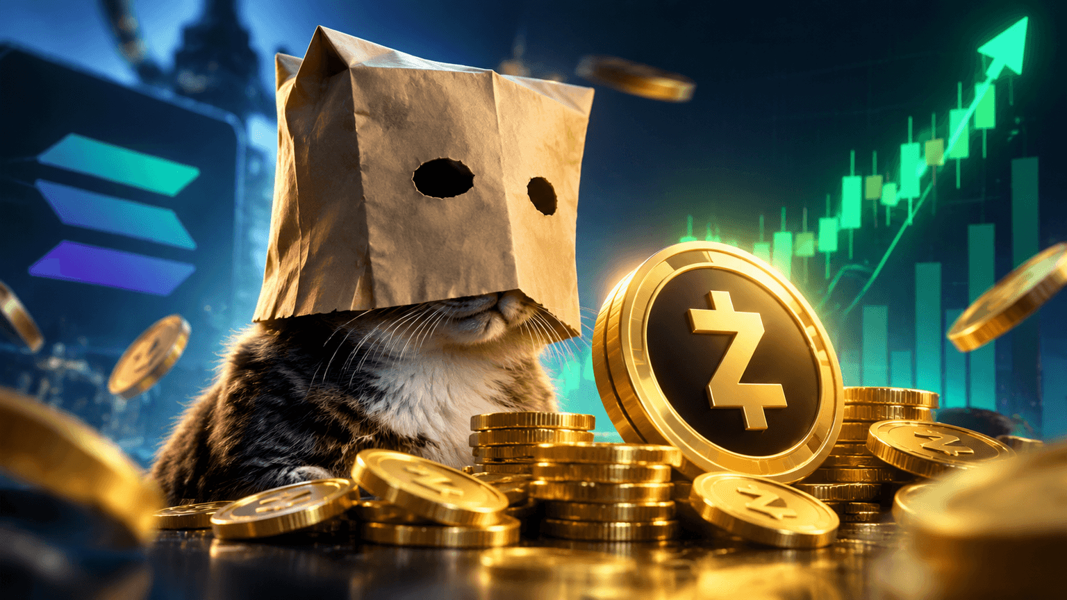 ソラナ系ミームコインZCAT、Zcash報酬300万ドル近く配布