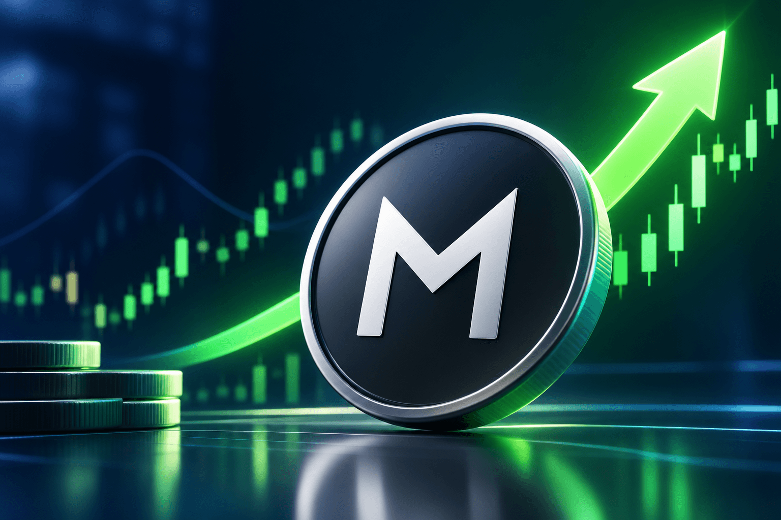 M rises 4.43% in five minutes on COINNESS market