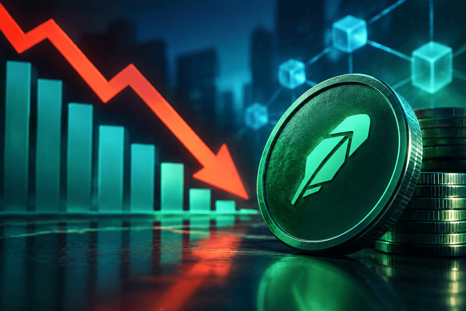 Robinhood Chain transactions plunge 42% as trading activity slows