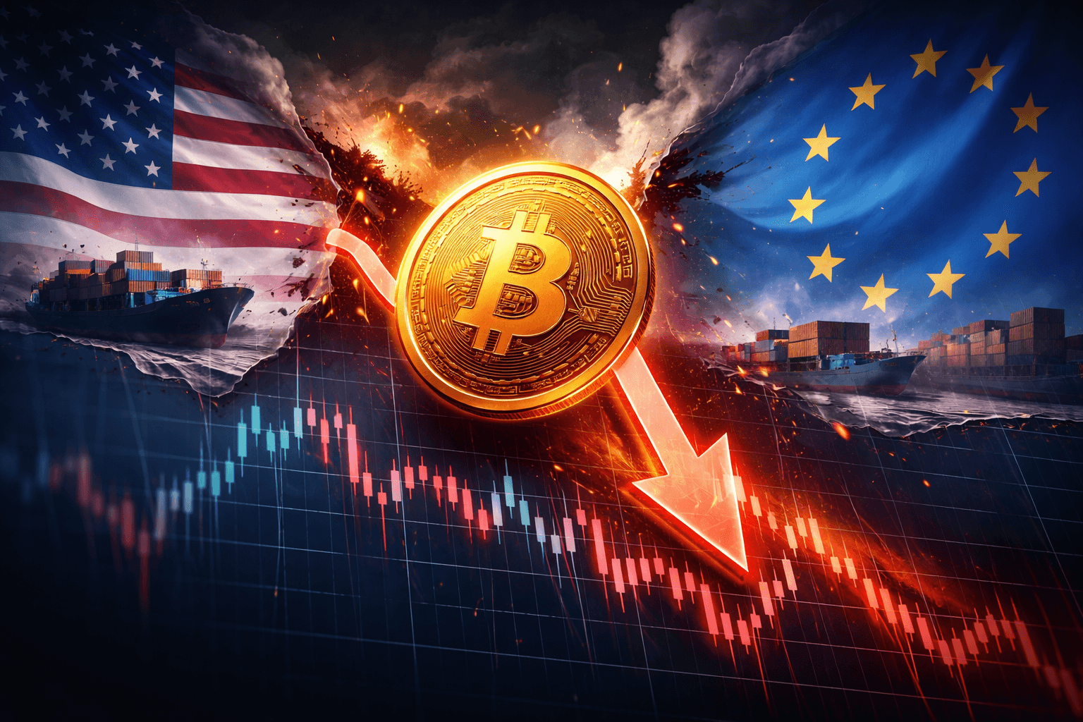 Bitcoin Falls Below $92,500 Amid Rising US-EU Tariff Concerns
