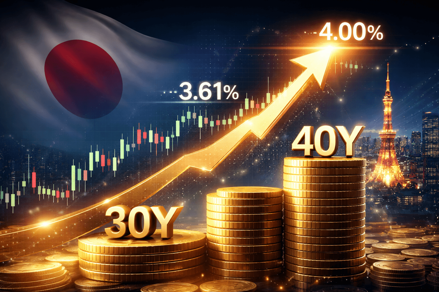 Japan’s 30-Year Government Bond Yield Hits Record 3.61%