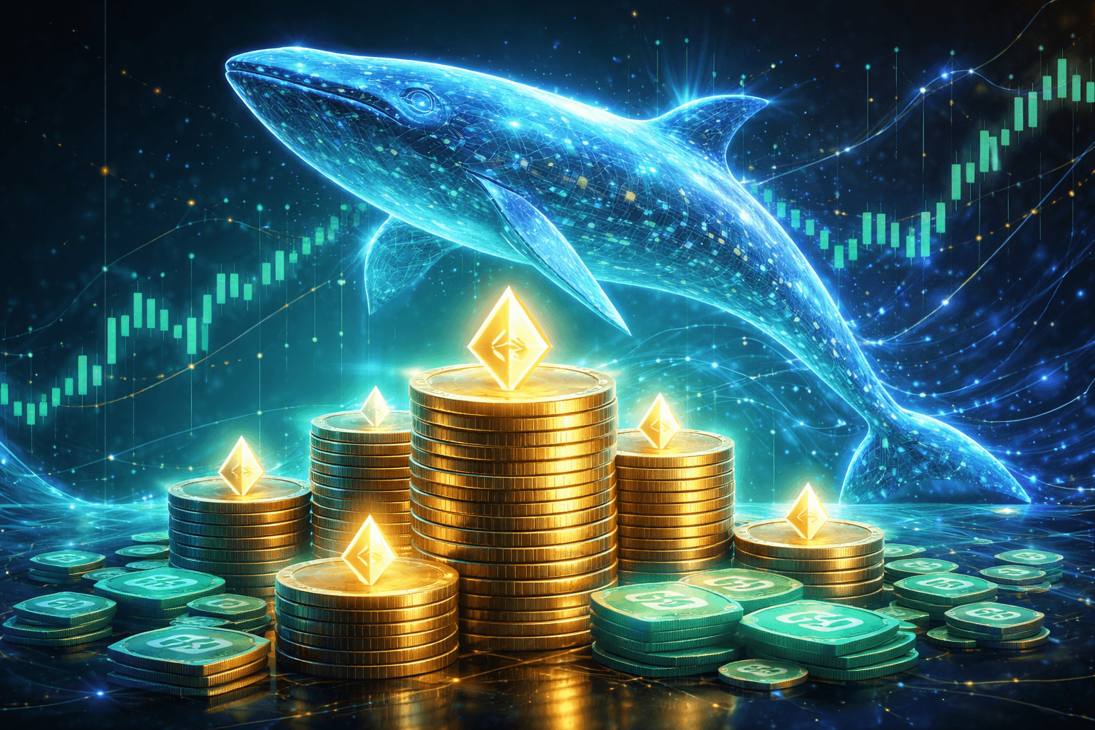 クジラが総額2億1200万ドル相当のstETHを6万6千超取得、ETH保有戦略の差が鮮明に