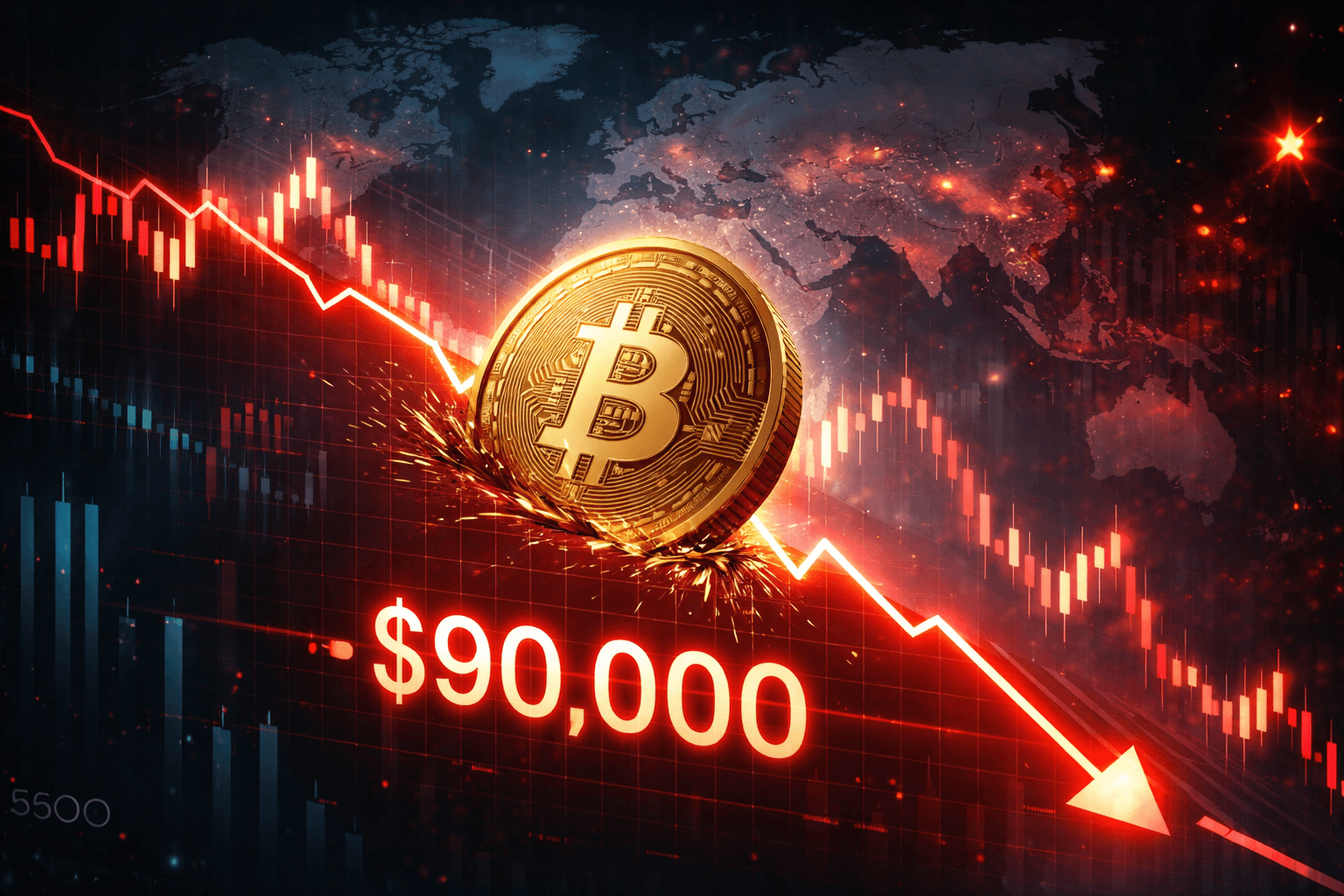 Bitcoin Falls Below $90,000 Amid Geopolitical and Bond Market Turmoil