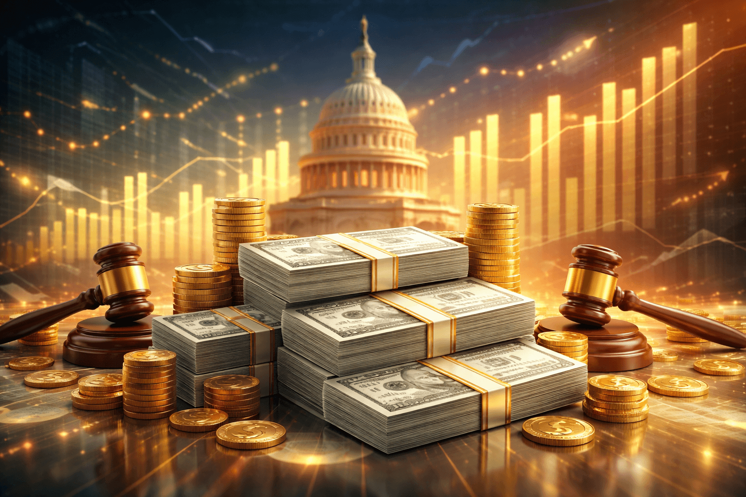 US Government Sells $654 Billion in Treasuries Across Nine Auctions