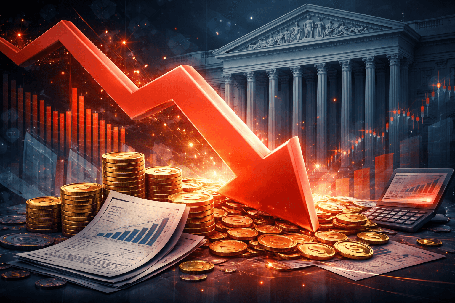 U.S. Treasury Reports 67% Yearly Surge in December Budget Deficit to $145 Billion