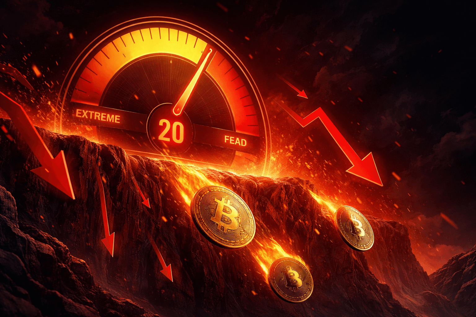 Crypto Fear and Greed Index Drops to 20 — 'Extreme Fear' Intensifies