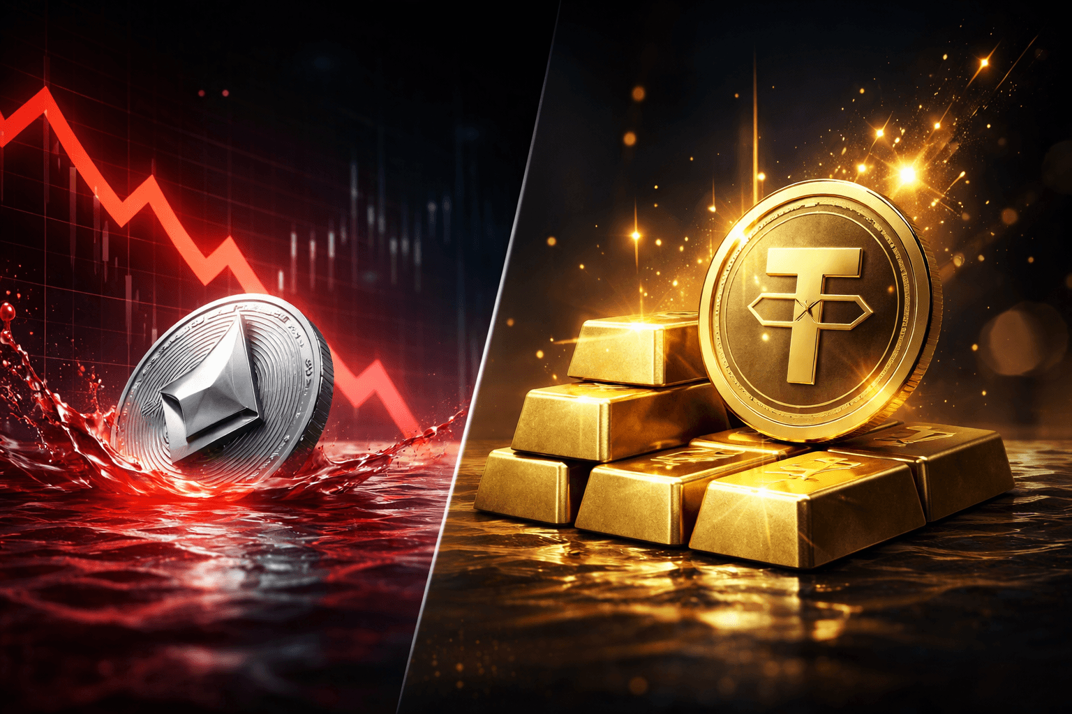 Whale Reportedly Loses $18.8 Million on Ethereum, Pivots to Gold