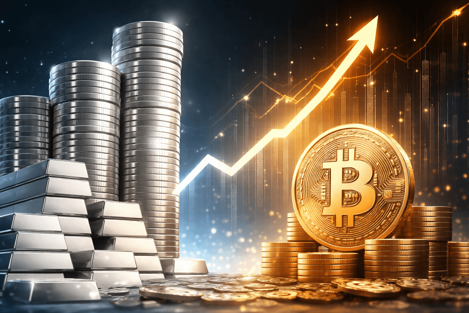 Silver Market Cap Surpasses Bitcoin by 3.5 Times Amid Price Divergence