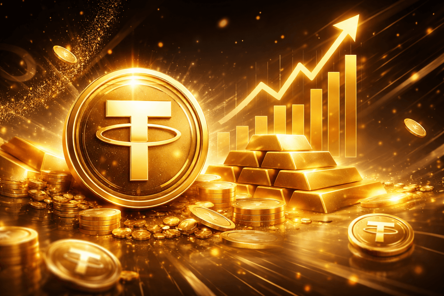 Tether Gold Market Cap Surpasses $4 Billion, Dominates Sector