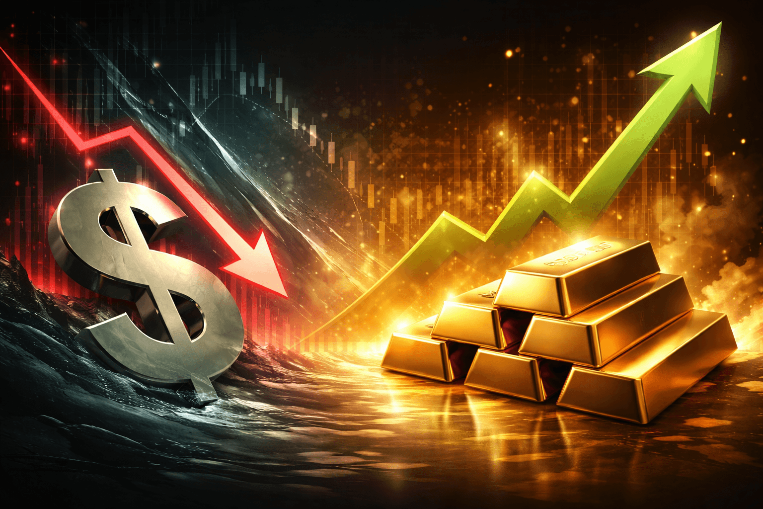 U.S. Dollar Falls to Four-Month Low as Gold Tops $5,000 an Ounce