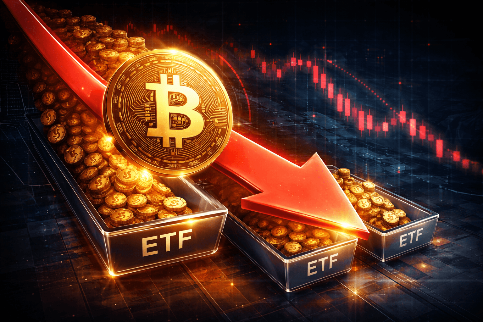 Bitcoin and Ethereum Spot ETFs See Major Net Outflows Led by BlackRock’s Funds