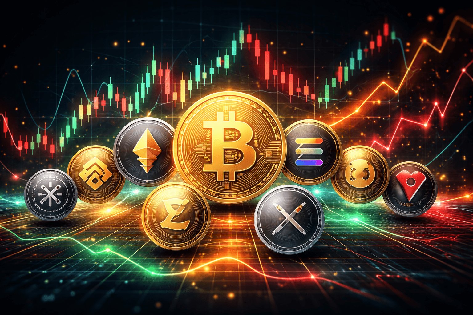 Major Cryptocurrencies Show Mixed Movement Amid Market Volatility