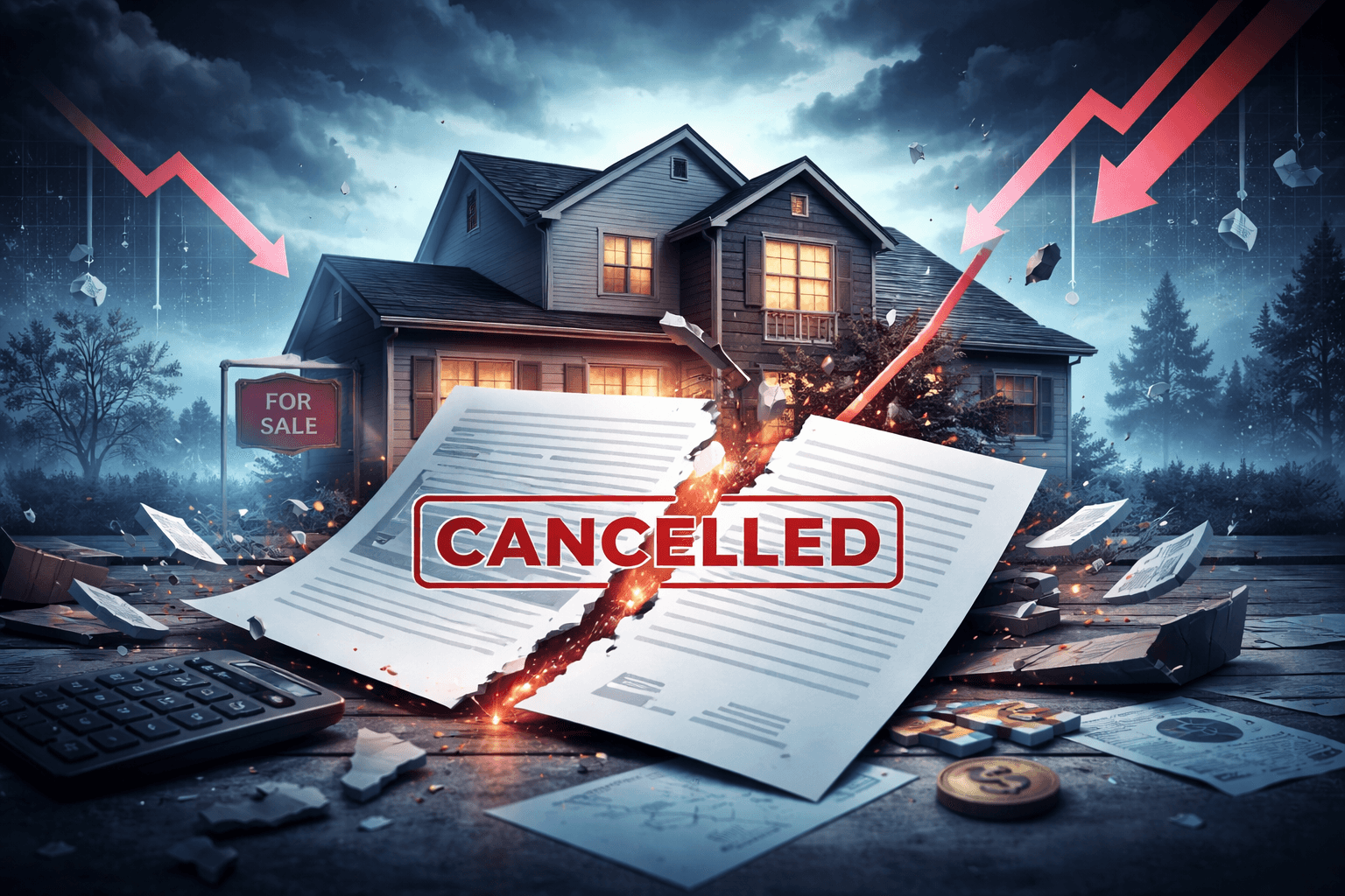 US Home Purchase Cancellations Hit Record 16.3% in December