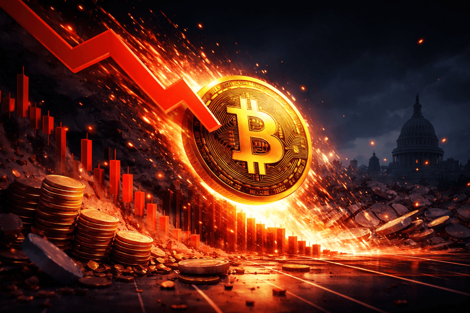 Bitcoin Drops to $81K, $380 Million in Longs Liquidated Amid US Government Partial Shutdown