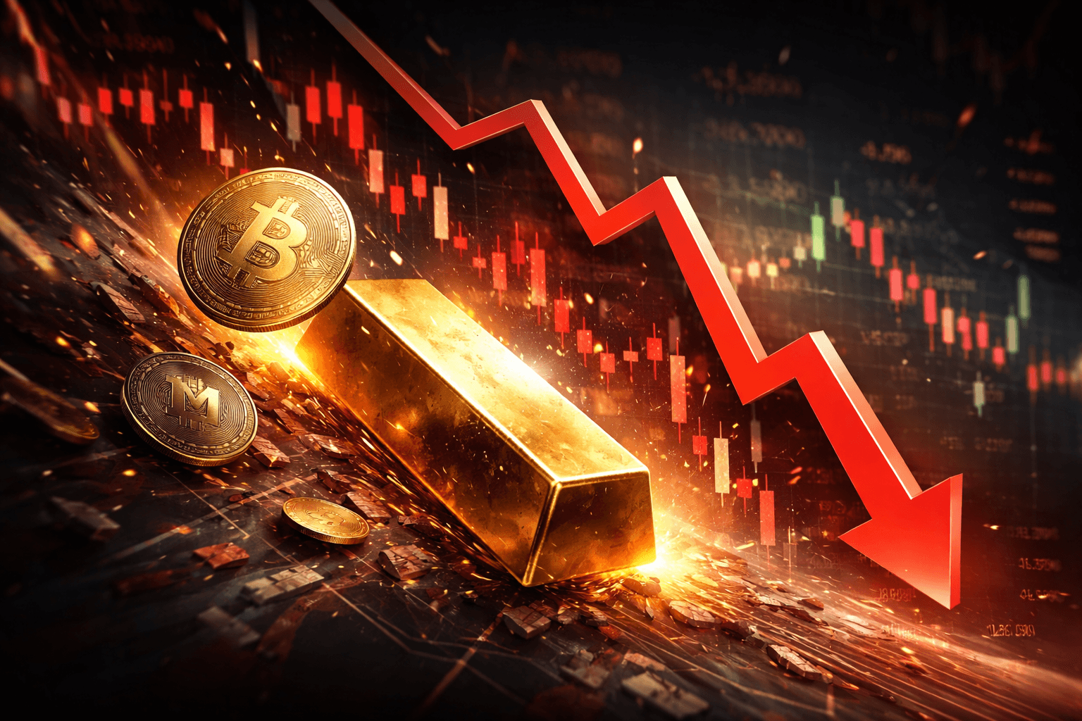 Gold Futures Plunge $170 Amid Crypto Liquidations and Stock Market Drop