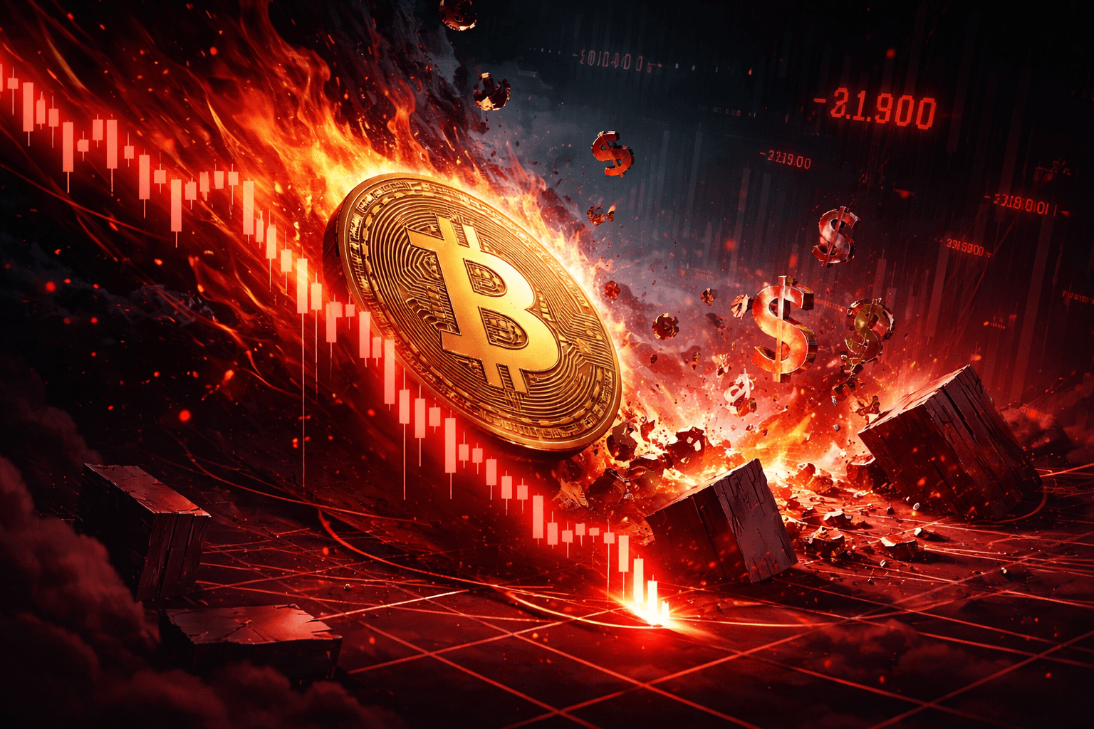 Bitcoin Extends Slide Near $82,700 as Crypto Liquidations Hit $1.8 Billion