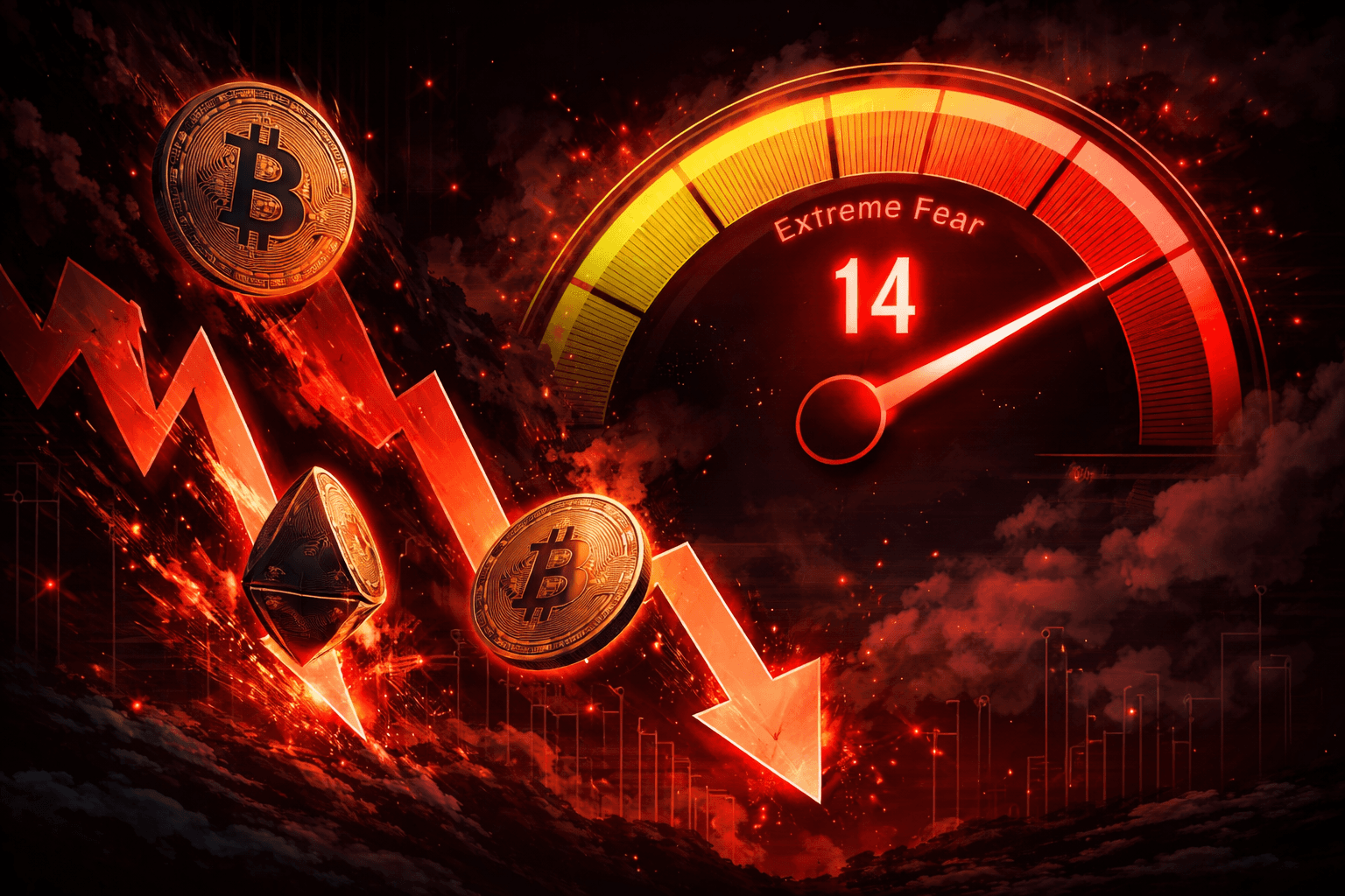 Crypto Sentiment Weakens, Fear and Greed Index Falls to 14