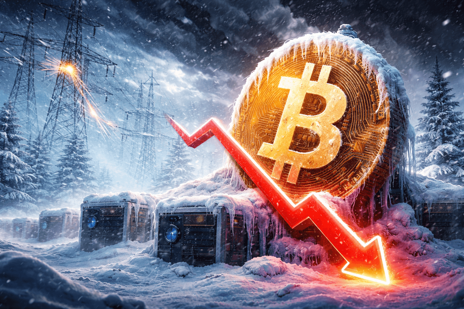 U.S. Winter Storm Causes Sharpest Bitcoin Hash Rate Drop Since 2021