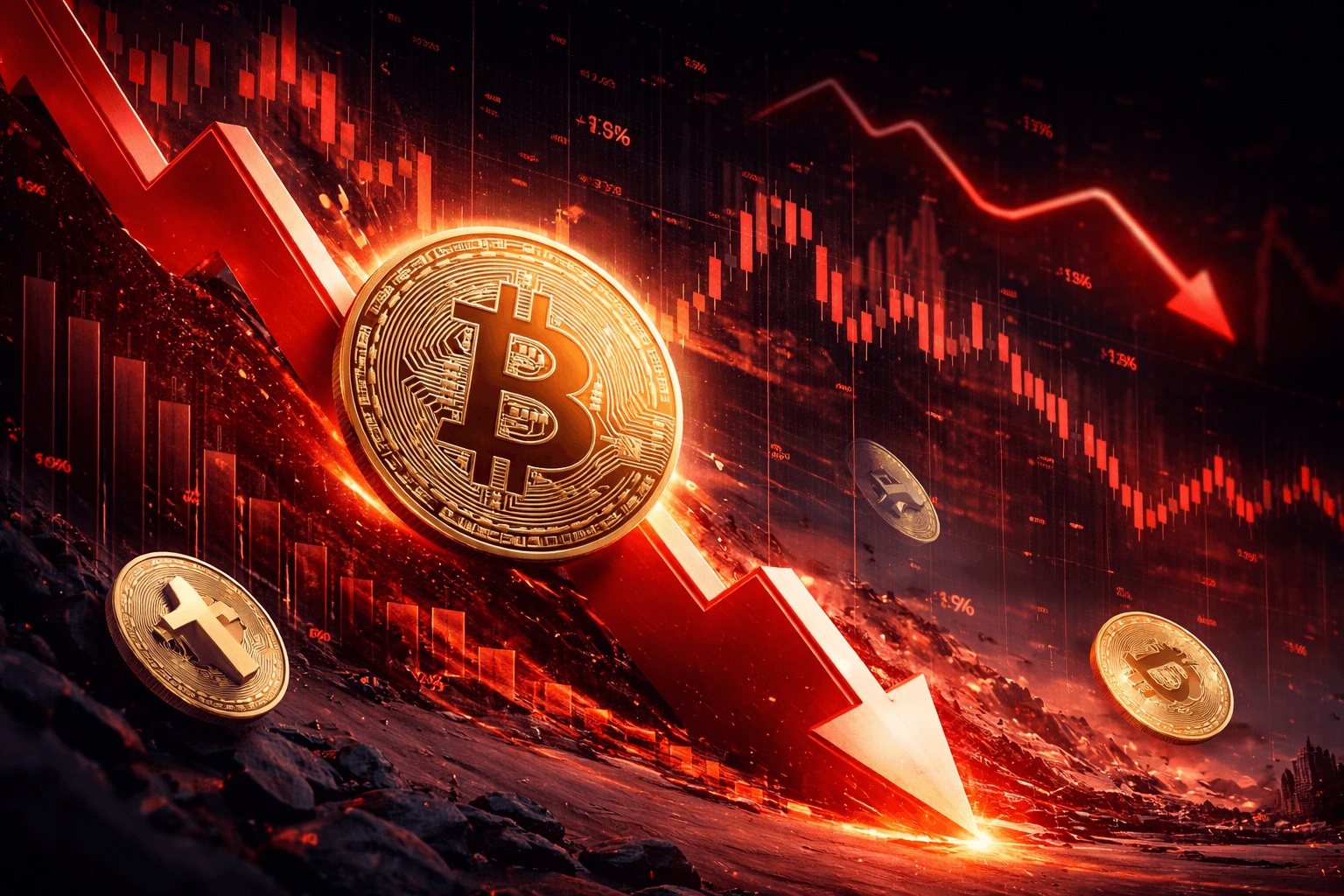 Bitcoin Falls to $75,700 as Crypto Market Suffers Sharp Losses
