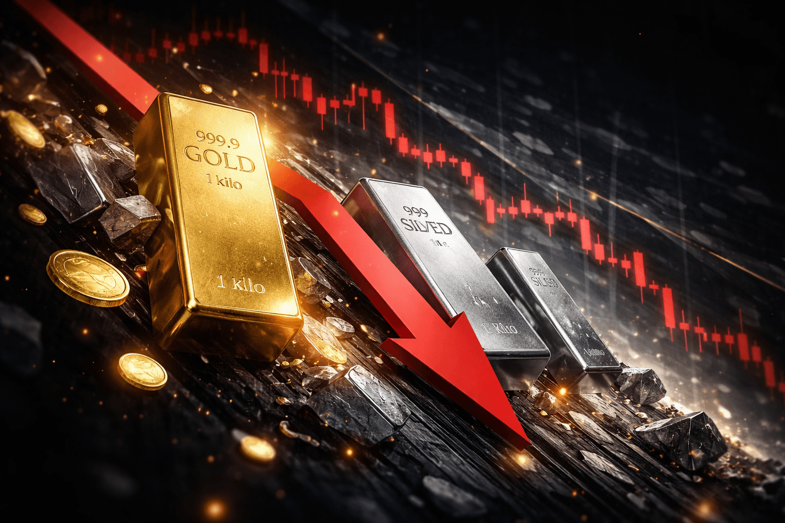 Gold Drops Below $4,500 as Silver Falls Over 15% in Sharp Metals Sell-Off