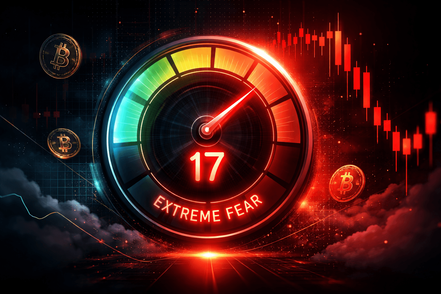 Crypto Fear and Greed Index Rises to 17, Still in Extreme Fear Zone