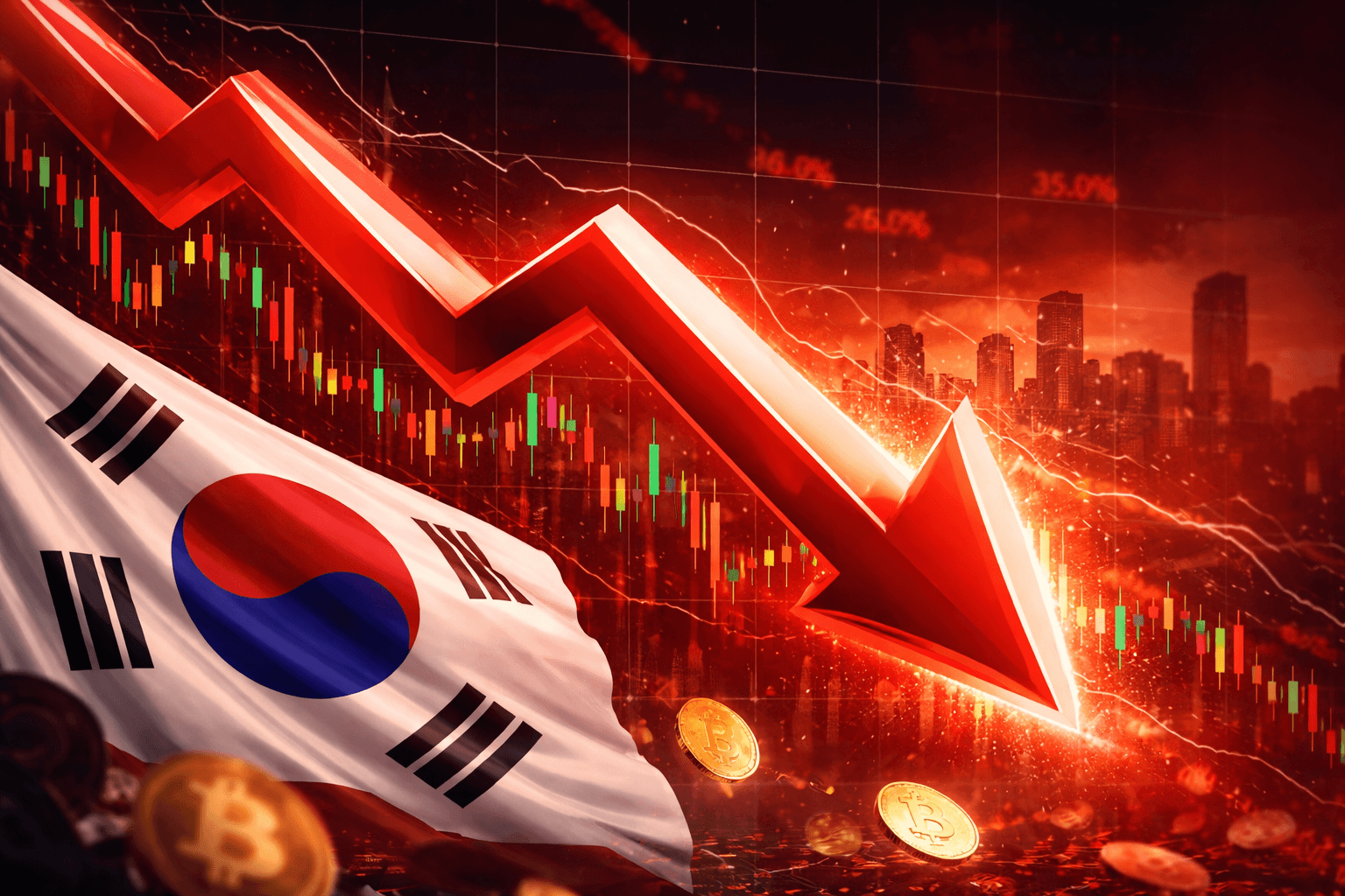 South Korea Stock Market Falls Nearly 4% Amid Global Sell-Off