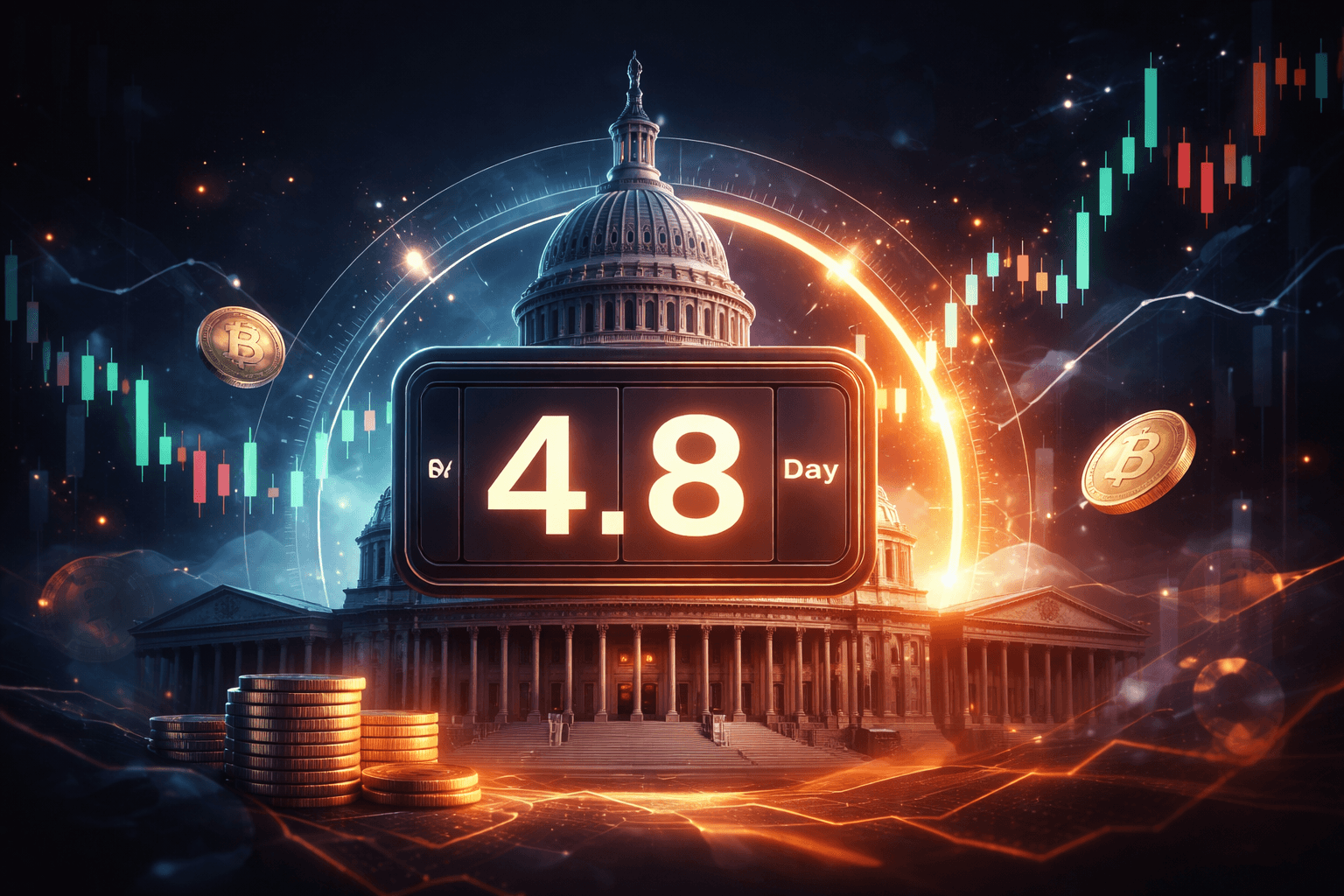 Prediction Markets See Brief 4.8-Day U.S. Government Shutdown
