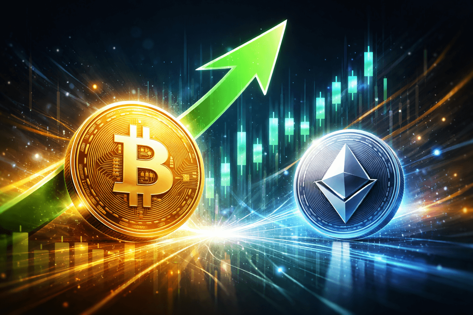 Bitcoin Jumps 3.23% in Minutes, Ethereum Surges Past $2,200