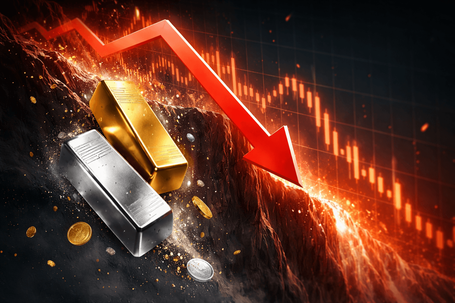 Silver and Gold Prices Plunge Sharply Within Hours