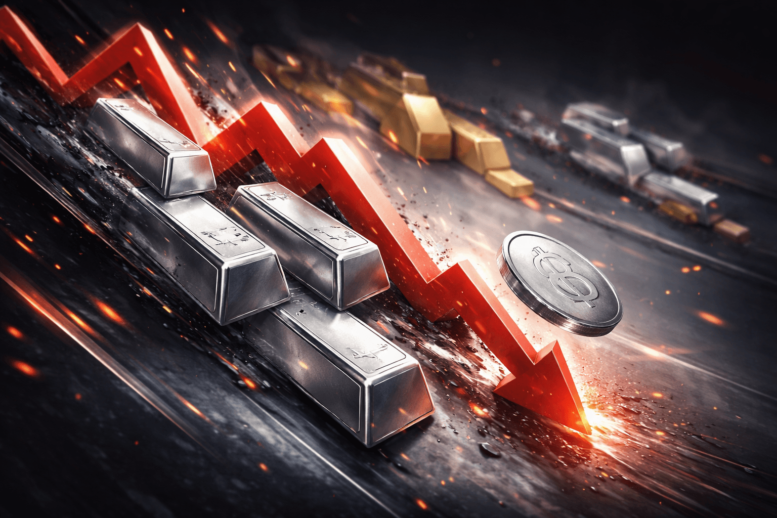 Spot Silver Drops 15% to $73.12 per Ounce, Extending Decline