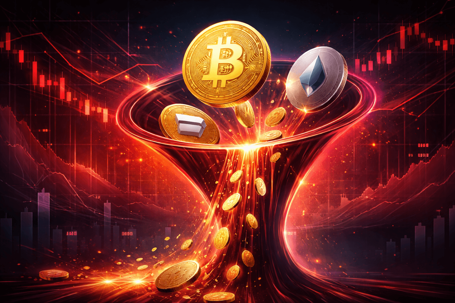 U.S. Crypto ETFs Face Heavy Outflows Across Bitcoin, Ethereum, and Solana